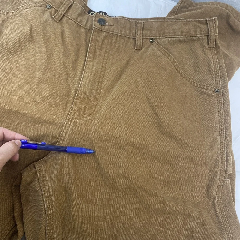Gravel Gear Carpenter Pants 40/30‎ Relaxed Fit Brown Heavy Duty 100% Cotton SEE